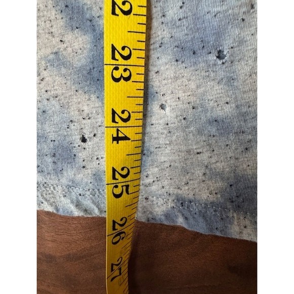 Guess Tie Dye T Shirt Mens XS Short Sleeve Crewneck White Blue Destroyed Holes - Picture 12 of 14